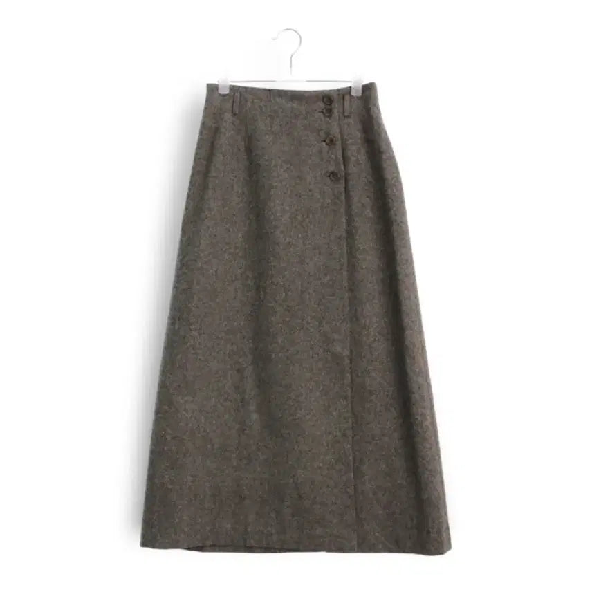 [BUNJANG] TRANS WORK Brown Wool Long Skirt / TRANS WORK 브라운 롱 모직 스커트 겨울 스커트
