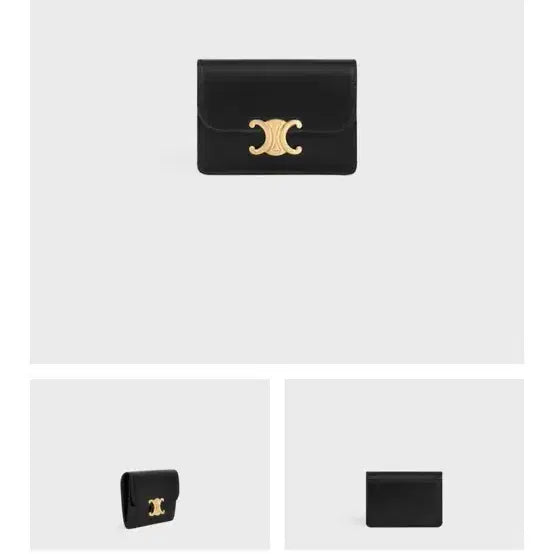 [BUNJANG] Celine Triomphe Flap Card Wallet / 셀린느 트리옹프 플랩 카드지갑 블랙