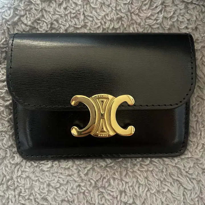 [BUNJANG] Celine Triomphe Flap Card Wallet / 셀린느 트리옹프 플랩 카드지갑 블랙