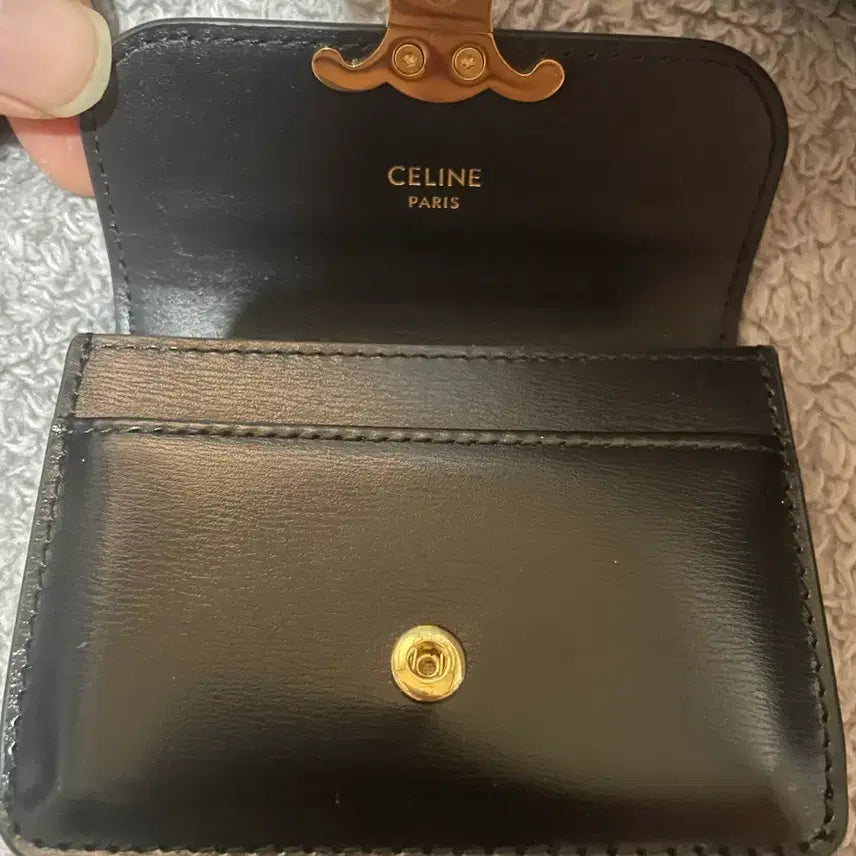 [BUNJANG] Celine Triomphe Flap Card Wallet / 셀린느 트리옹프 플랩 카드지갑 블랙