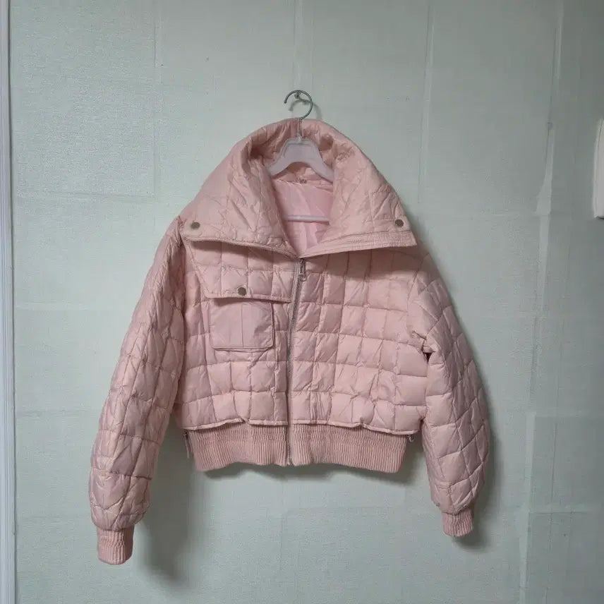 [BUNJANG] Pink Short Padded Jumper / 핑크 숏 패딩 점퍼