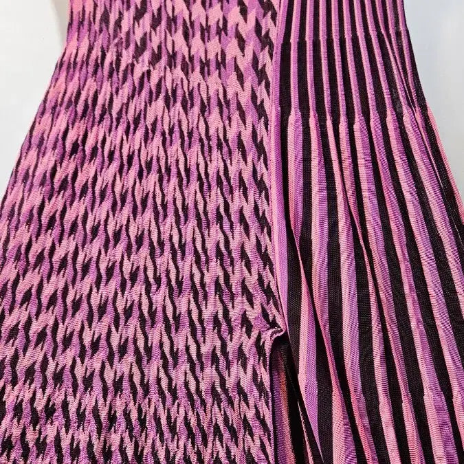 [BUNJANG] Zara Pink Stripe Long Knit Skirt L / 자라 니트 핑크 스트라이프 롱니트스커트L  srx