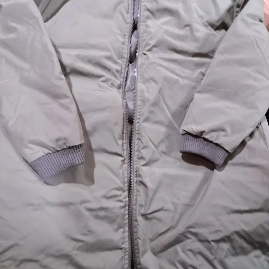 [BUNJANG] Khaki Long Bomber Jacket / 카키색 롱 항공 점퍼