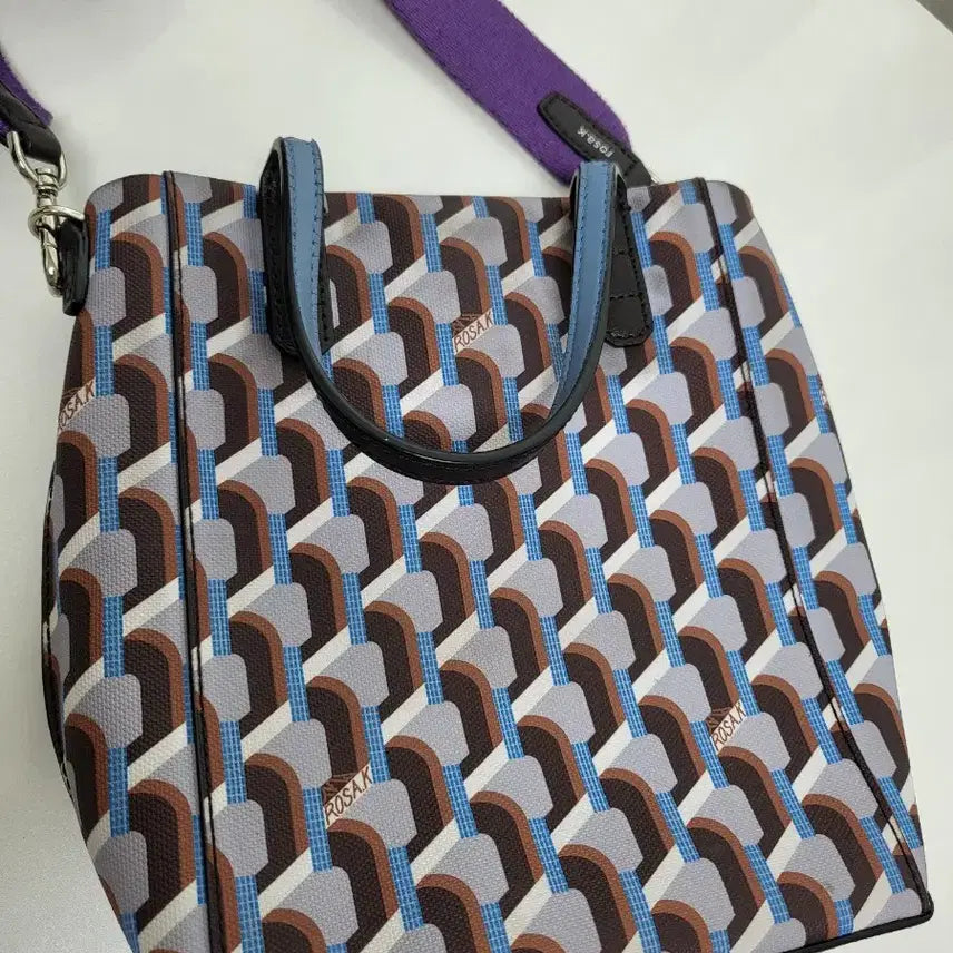 [BUNJANG] Rosa.K Cabas Monogram Blue S Tote Bag / 로사케이 카바스 모노그램 블루 S