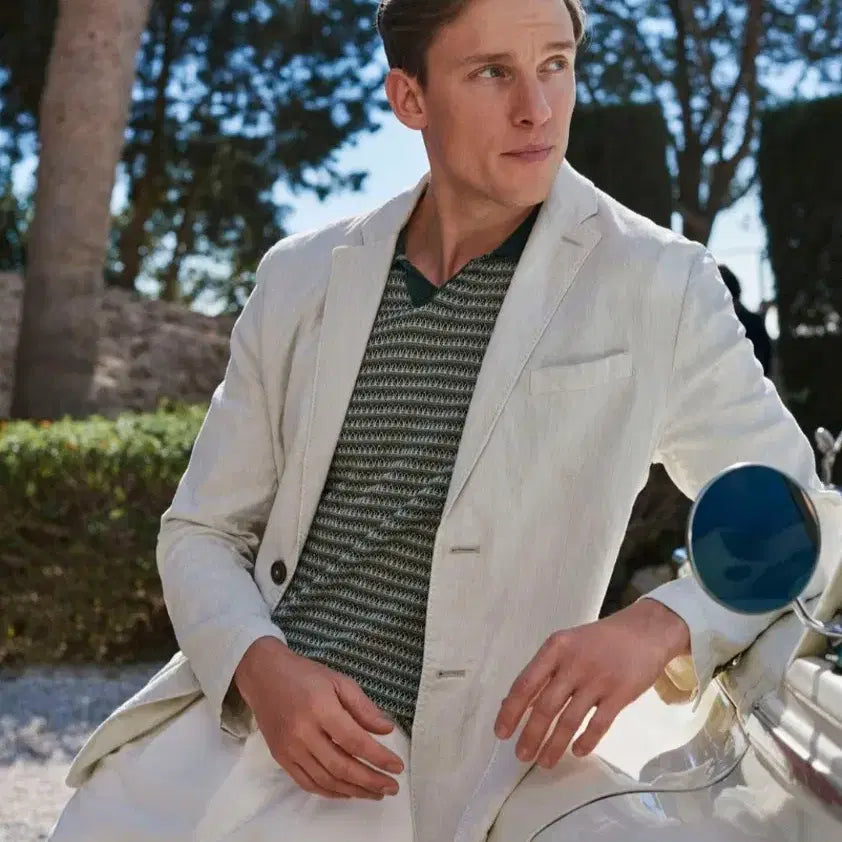 [BUNJANG] Henry Cotton Garment Dyed Linen Jacket Ivory Size 105 / (새제품)헨리코튼 가먼트다잉 린넨자켓 105사이즈 팔아요