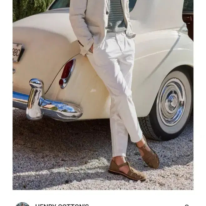 [BUNJANG] Henry Cotton Garment Dyed Linen Jacket Ivory Size 105 / (새제품)헨리코튼 가먼트다잉 린넨자켓 105사이즈 팔아요