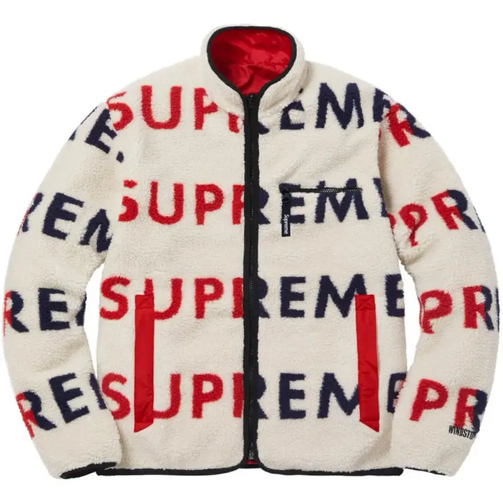 [BUNJANG] Supreme Windstopper Fleece Jacket Reversible / 슈프림 윈드스토퍼 플리스 자켓 아이보리 리버시블