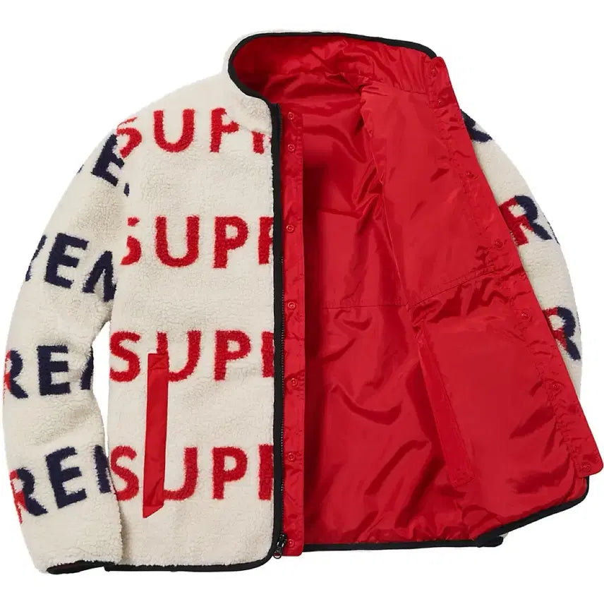 [BUNJANG] Supreme Windstopper Fleece Jacket Reversible / 슈프림 윈드스토퍼 플리스 자켓 아이보리 리버시블