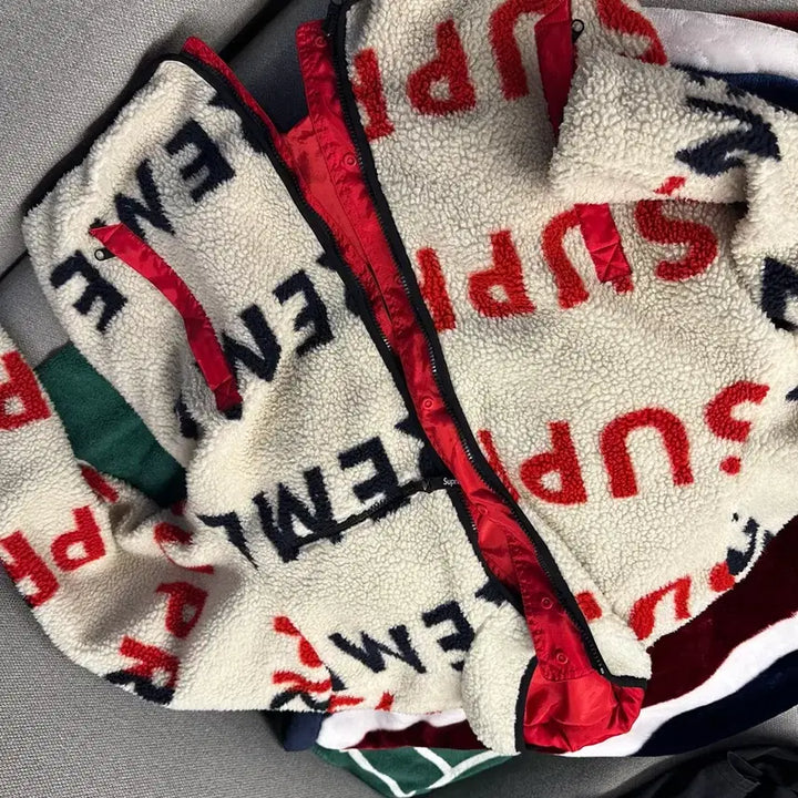 [BUNJANG] Supreme Windstopper Fleece Jacket Reversible / 슈프림 윈드스토퍼 플리스 자켓 아이보리 리버시블