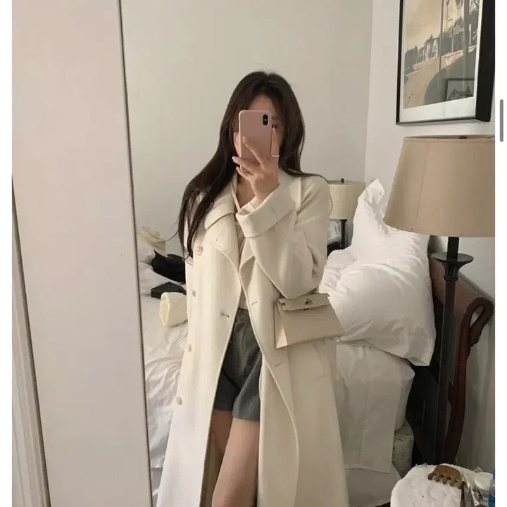 [BUNJANG] Leeds Eve Handmade Long Coat / Leeds 리즈 이브 핸드메이드 코트(택있음)