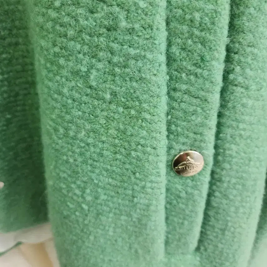 [BUNJANG] Hansum Rete by Mint Tweed No Collar Jacket / 한섬 래트바이 민트 트위드 노카라 자켓