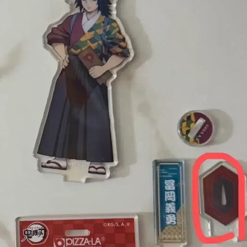 [BUNJANG] Demon Slayer Giyu Pizza Acrylic Stand / 기유 피자라 아크릴