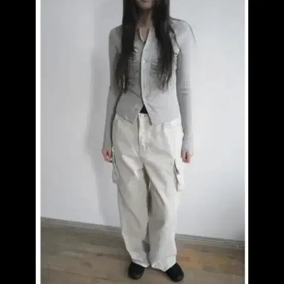[BUNJANG] Aftermonday Mute Shirring Ribbed Top / 에프터먼데이 뮤트 셔링 골지 탑