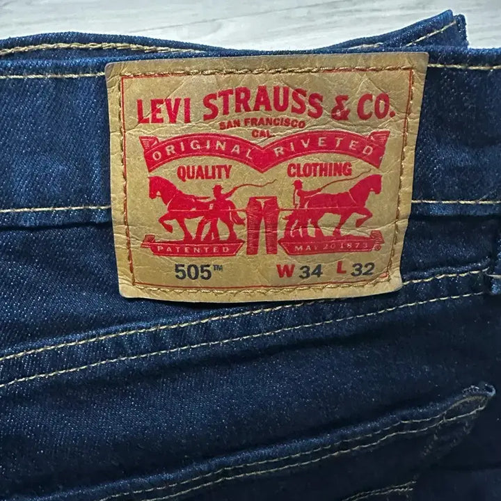 [BUNJANG] Levi's 505 Dark Wash Jeans / 리바이스 505 진청 W34 L32