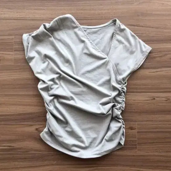 [BUNJANG] Rapture Ron Shirring Top Grey / 랩쳐 론 셔링 탑 그레이