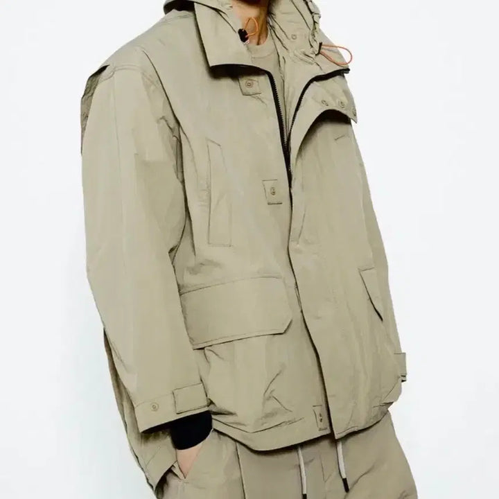 [BUNJANG] Customellow Fire High Neck Hood Jumper / [L~XL] 커스텀멜로우, 프리커 파이어 하이넥 후드 점퍼