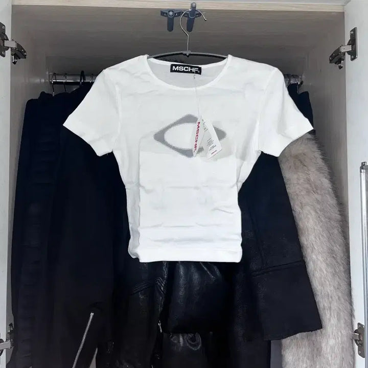 [BUNJANG] Mischief Rhombus Blur Short Sleeve T-shirt (Mini White) / (한정판)미스치프 롬버스 블러 반팔 티셔츠 미니 화이트