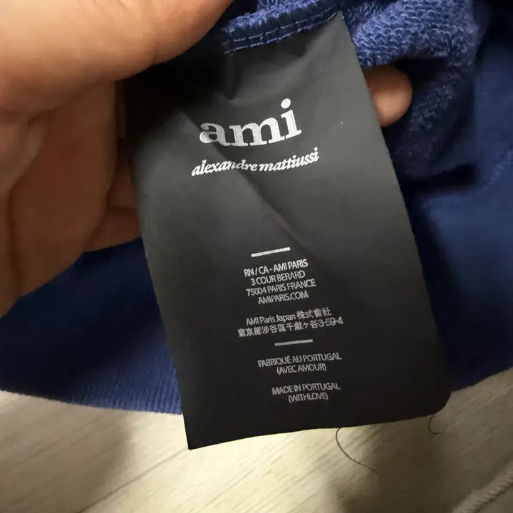 [BUNJANG] AMI De Coeur Big Heart Sweatshirt Navy / [AMI] 아미 드 쾨르 빅하트 맨투맨 네이비 (사이즈 / 상태 B급)