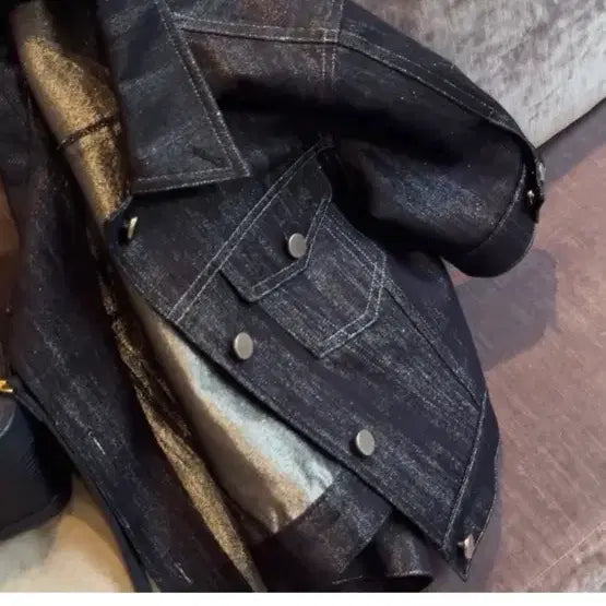 [BUNJANG] The Rawang Silver Denim Jacket (M Size) / 더로랑 실버데님자켓