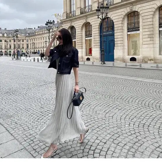 [BUNJANG] The Rawang Silver Denim Jacket (M Size) / 더로랑 실버데님자켓