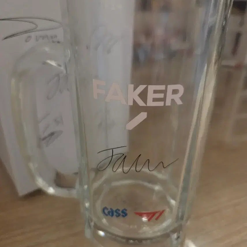 [BUNJANG] T1 Faker Byeonon Beer Glass & Doran Coaster Bundle Set / T1 카스 페이커 변온 맥주잔 & 도란 코스터