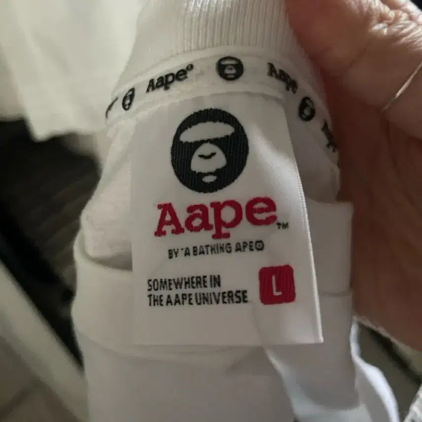 [BUNJANG] BAPE Long Sleeve T-Shirt White / 마지막가격,,)여성L 베이프 에이프 롱슬리브 화이트