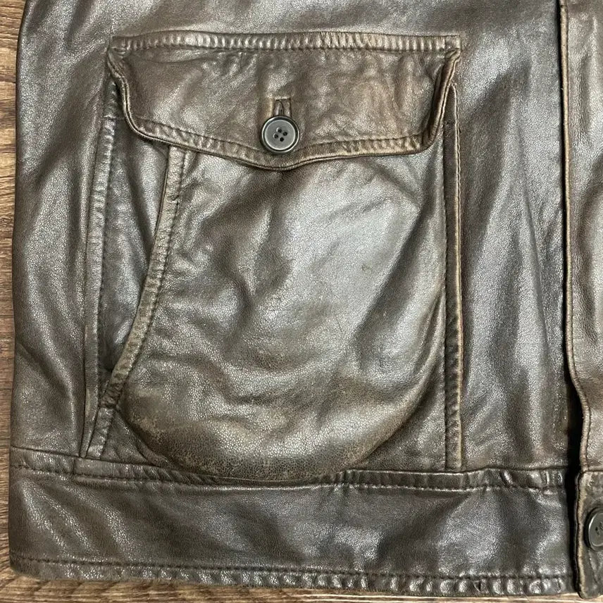 [BUNJANG] MARNI A-2 Leather Flight Jacket / 마르니 A-2 양가죽 플라이트 자켓 브라운