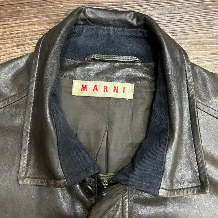 [BUNJANG] MARNI A-2 Leather Flight Jacket / 마르니 A-2 양가죽 플라이트 자켓 브라운
