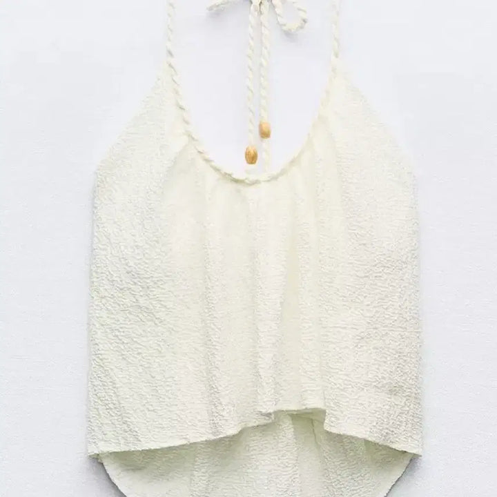 [BUNJANG] ZARA Braid Top Ivory M / 자라 브레이드 탑 아이보리 M