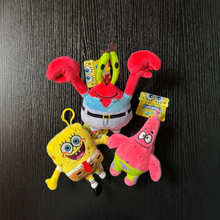 [BUNJANG] Spongebob Squarepants Patrick Star Mr. Krabs Keyring Set / [일괄] 스폰지밥 뚱이 집게사장 핑핑이 인형 키링 세트