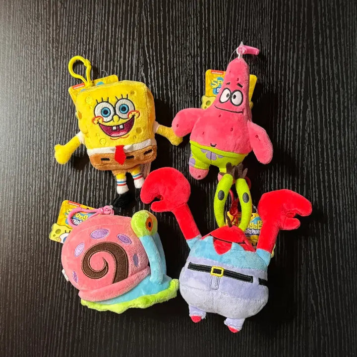 [BUNJANG] Spongebob Squarepants Patrick Star Mr. Krabs Keyring Set / [일괄] 스폰지밥 뚱이 집게사장 핑핑이 인형 키링 세트