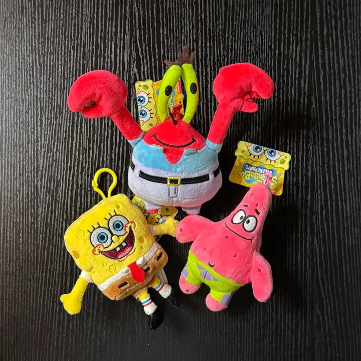 [BUNJANG] Spongebob Squarepants Patrick Star Mr. Krabs Keyring Set / [일괄] 스폰지밥 뚱이 집게사장 핑핑이 인형 키링 세트