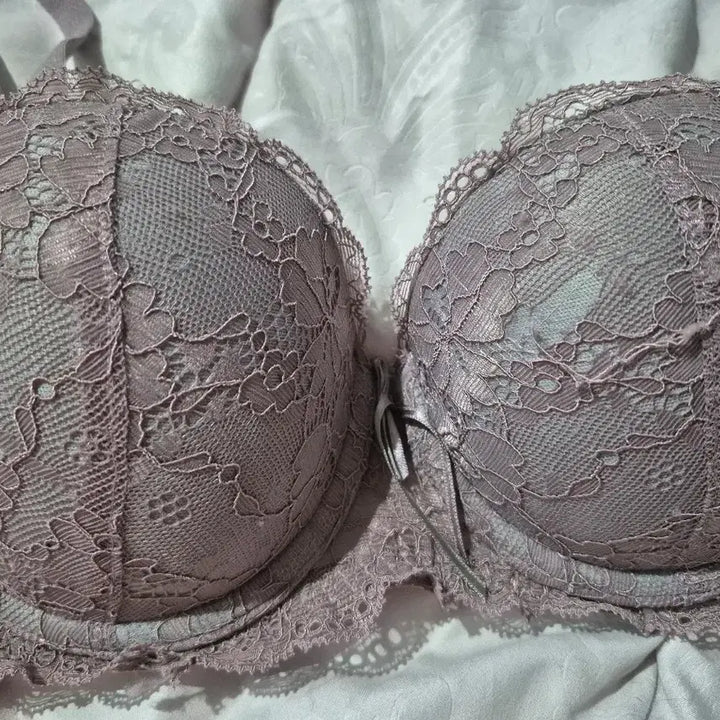 [BUNJANG] Miri's Purple Lace Bra and Panty Set / 연보라 레이스 브라/팬티 세트 퍼플 75C/M 미리님