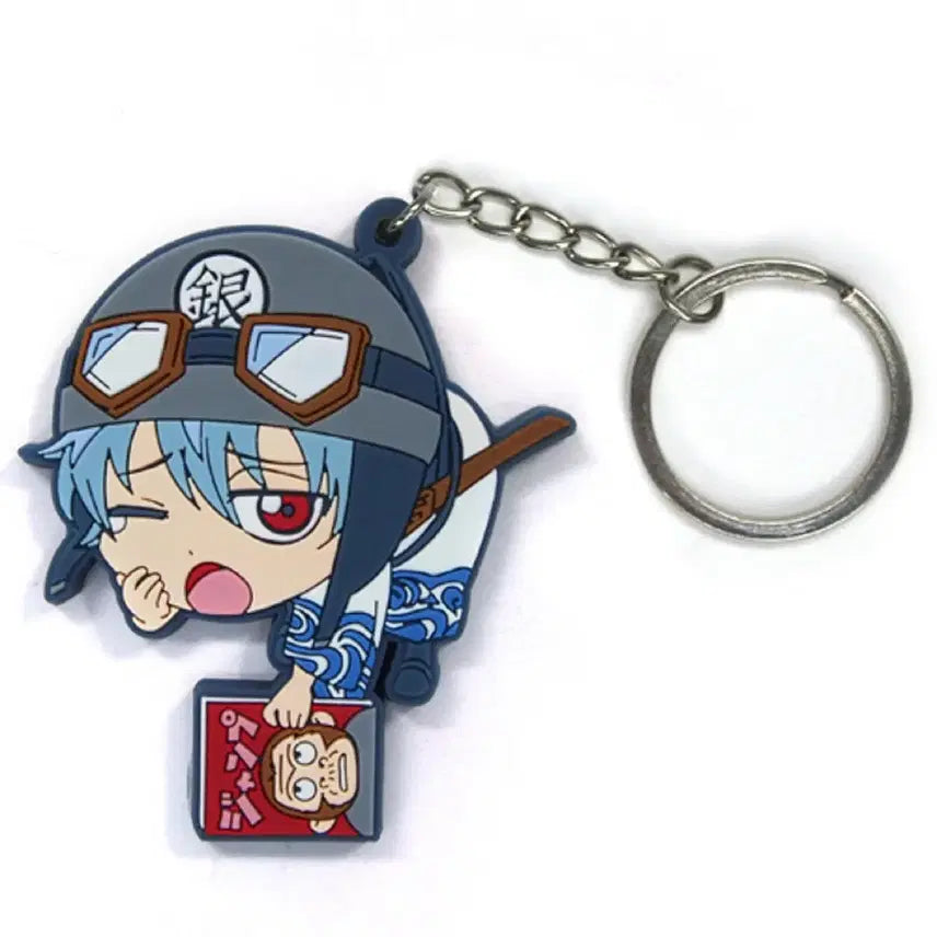 [BUNJANG] Gintama Sakata Gintoki Tsumamare Rubber Strap Keychain / 은혼 사카타 긴토키 츠마마레 러버스트랩 키링 판매