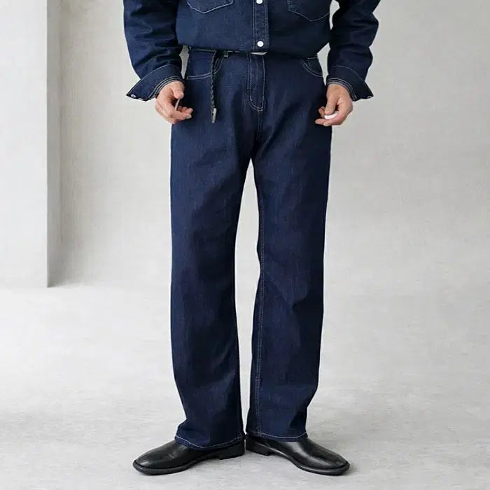 [BUNJANG] Veil Port Raw Denim Western Set / 남자 생지 논페이드 웨스턴 데님 세트
