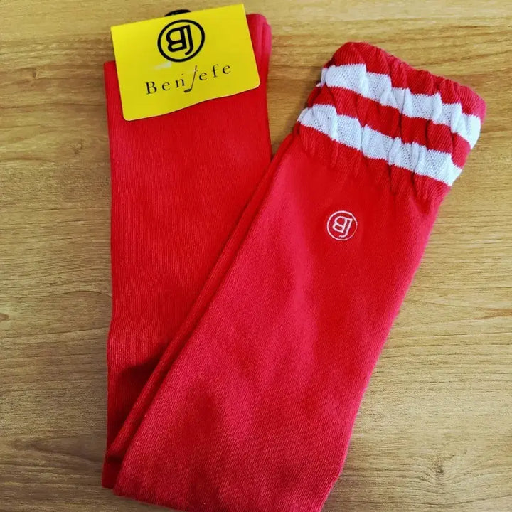 [BUNJANG] BenJefe Red and White Striped Knee-High Socks / 미사용/BenJefe 벤제프 니삭스 택가17000원