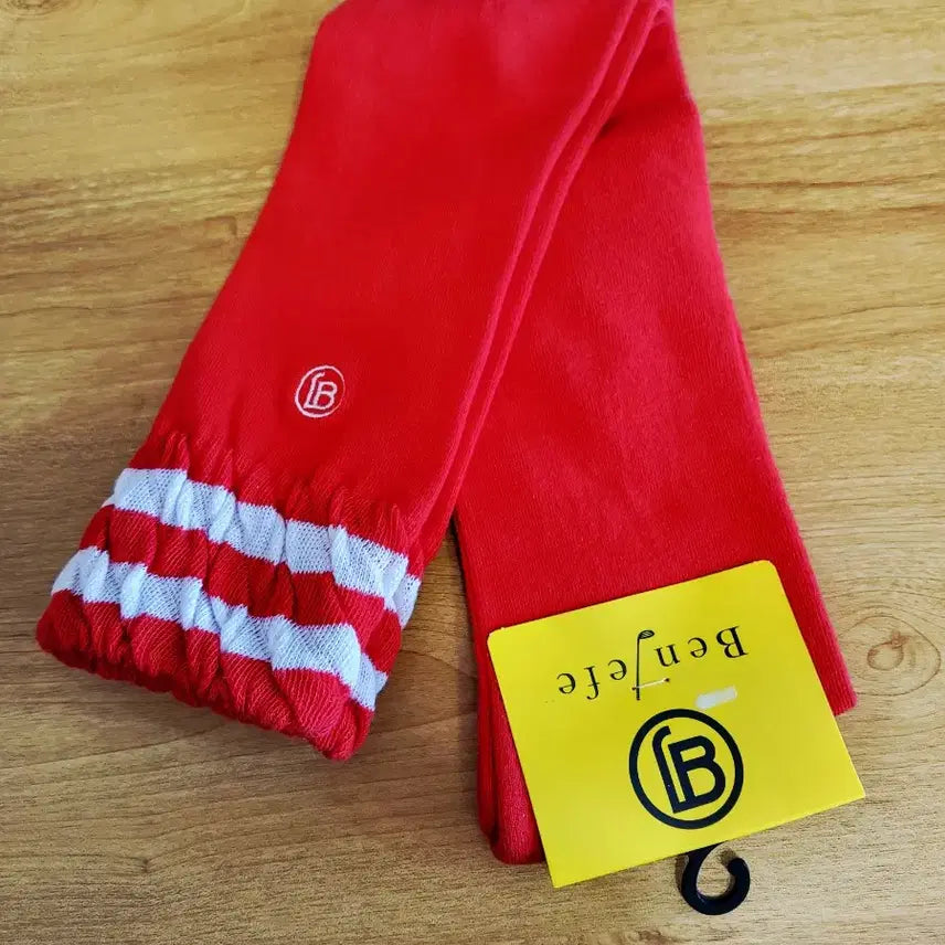 [BUNJANG] BenJefe Red and White Striped Knee-High Socks / 미사용/BenJefe 벤제프 니삭스 택가17000원