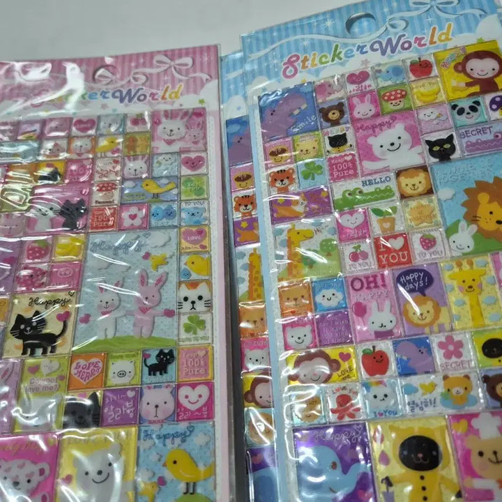 [BUNJANG] Transparent Ice Stickers / 고전문구 투명 얼음 스티커