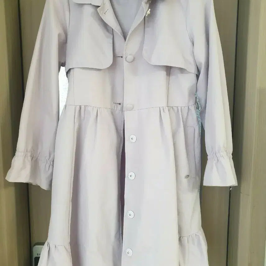 [BUNJANG] Permits Lavender Frill Trench Coat - Children&