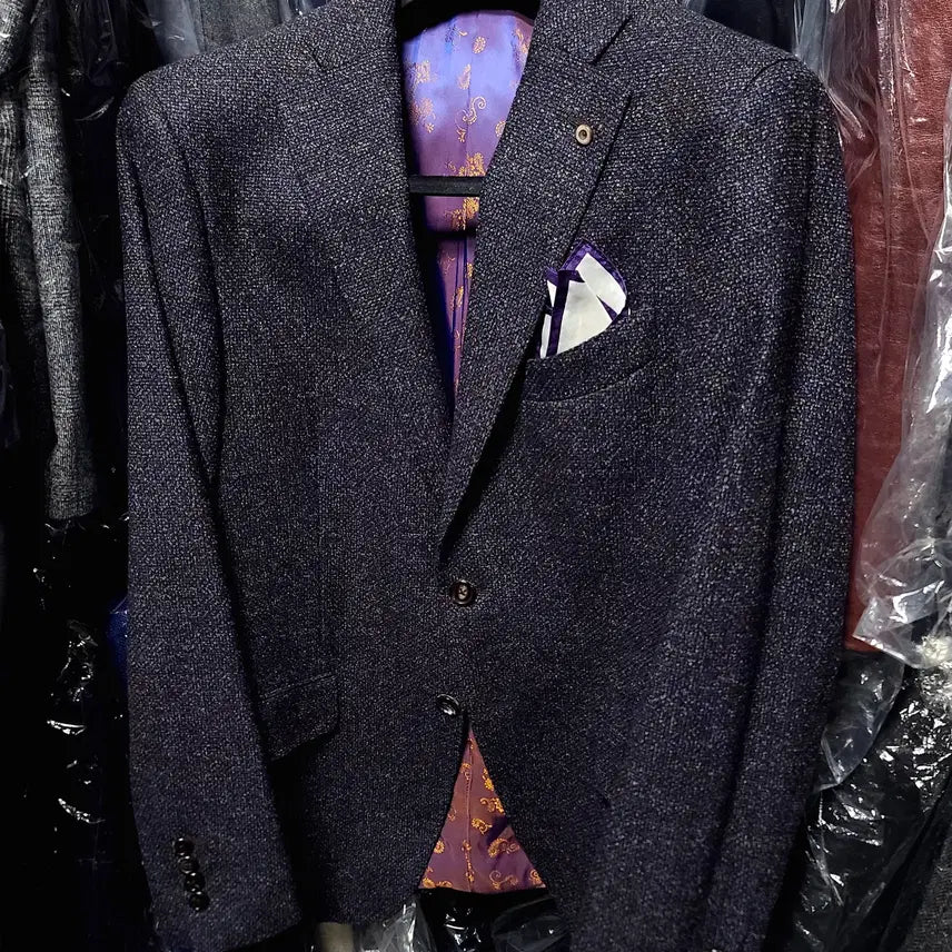 [BUNJANG] Vanhart di Albazar Ariston Wool Silk Cashmere Tweed Jacket / 반하트 디 알바자 / 이태리 아리스톤 울실크캐시 트위드 자켓 / 100