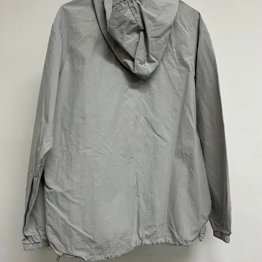 [BUNJANG] Gray Anorak Hooded Windbreaker / 회색 아노락 후드 바람막이