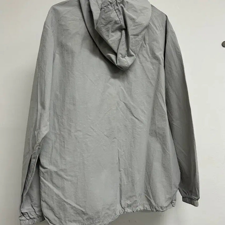 [BUNJANG] Gray Anorak Hooded Windbreaker / 회색 아노락 후드 바람막이