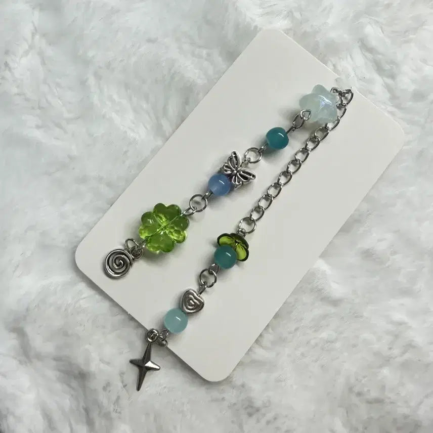 [BUNJANG] Blue Flower Keychain / Blue flower 키링