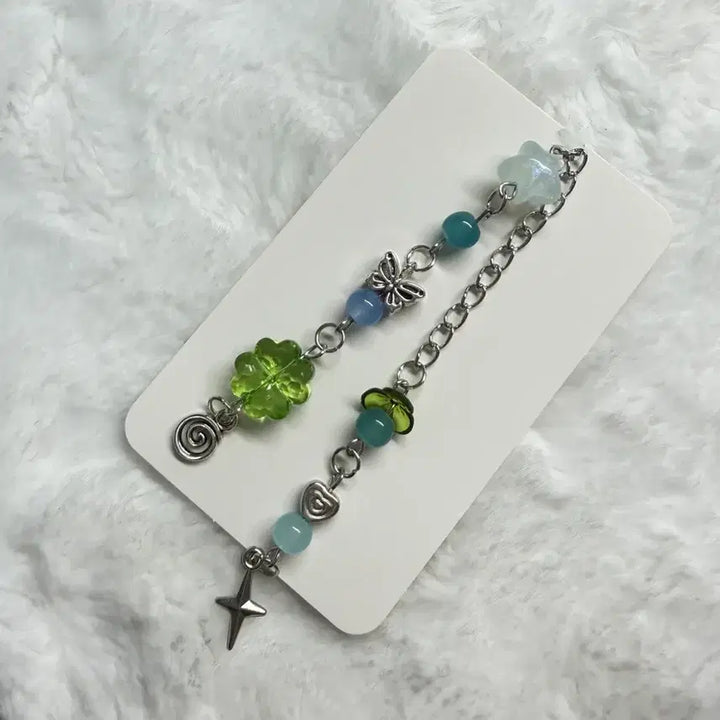 [BUNJANG] Blue Flower Keychain / Blue flower 키링