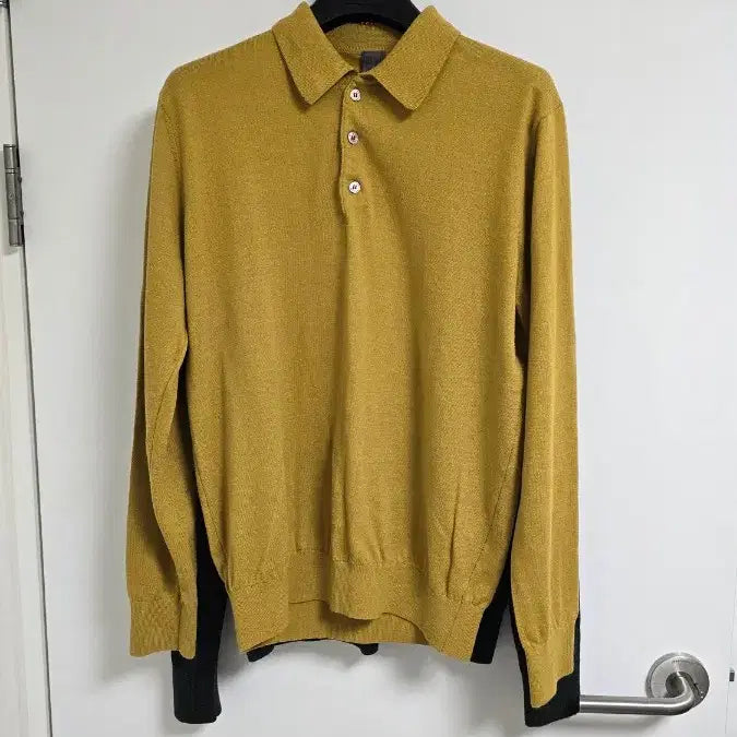 [BUNJANG] IOLO Wool Collar Knit Top / IOLO 이올로 여성 울 카라 니트 M 66 옐로, 그린