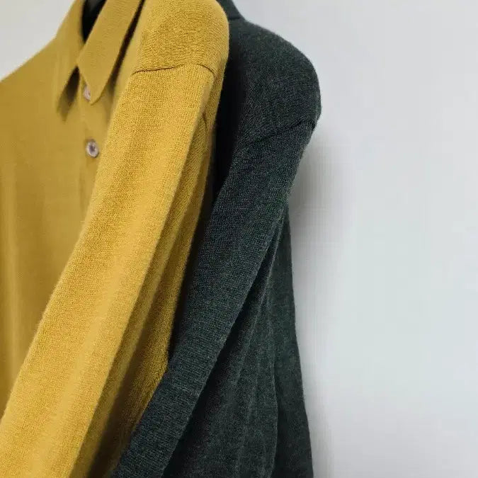 [BUNJANG] IOLO Wool Collar Knit Top / IOLO 이올로 여성 울 카라 니트 M 66 옐로, 그린