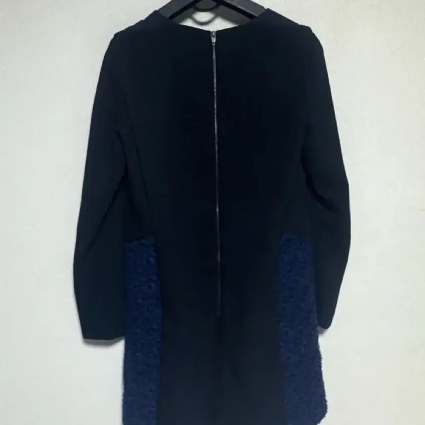[BUNJANG] MINE Navy Lace-Trimmed Dress / MINE 네이비 레이스 배색 원피스