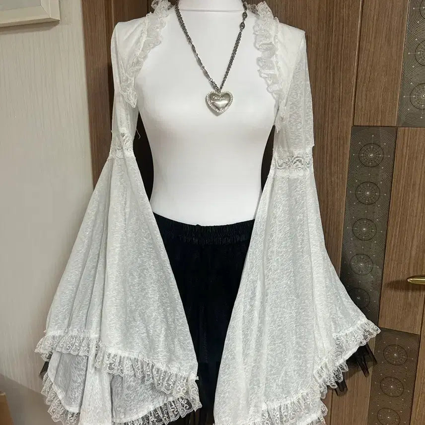 [BUNJANG] Gothic Lolita Romantic Angel White Bolero / 고스로리 고딕 히메갸루 로맨틱 엔젤 화이트 볼레로