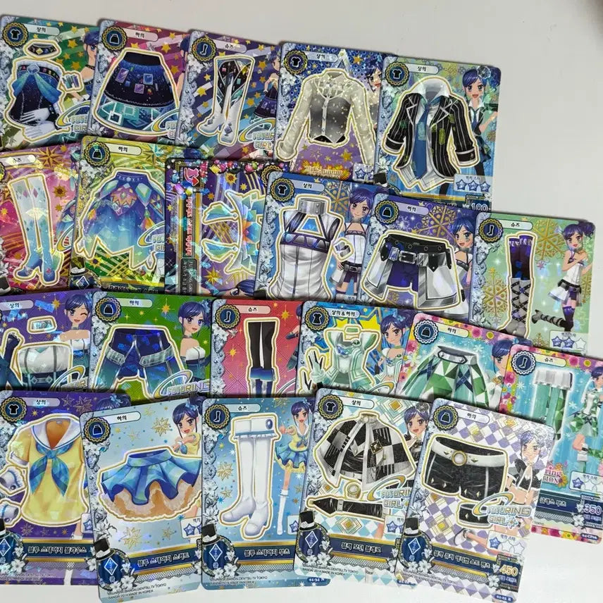 [BUNJANG] Aikatsu School Uniform Rare Card Bundle / 아이엠스타 아이카츠 스쿨룩 프레 조각 한판 카드 대량 양도