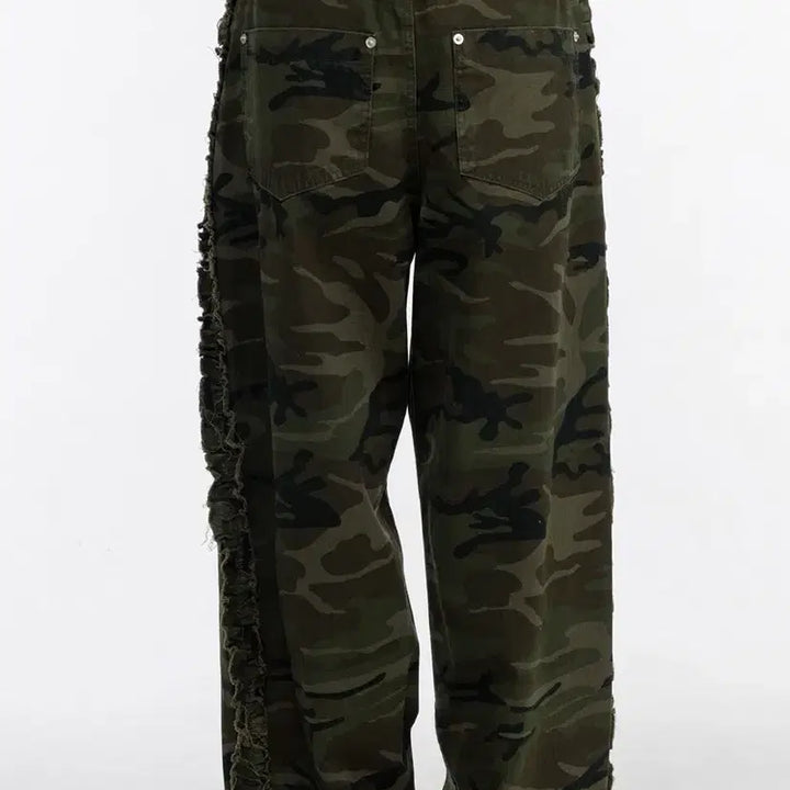 [BUNJANG] ONE SIZE Cotton Frill Camo Pants / (OS)김미더영 코튼 프릴 카모 팬츠